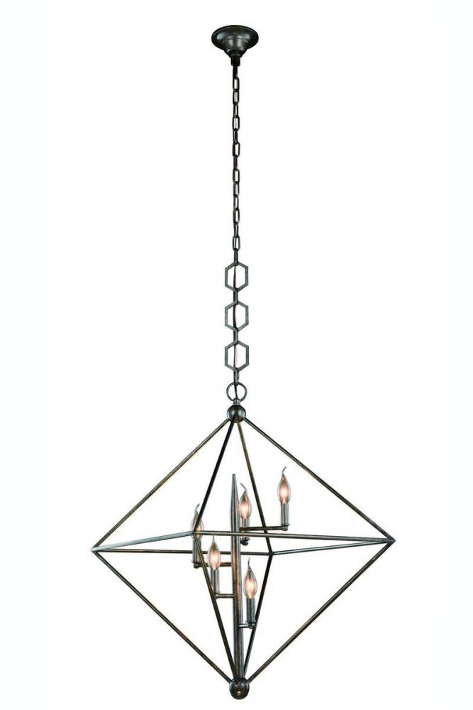 Nora 5 light Aged Iron Pendant