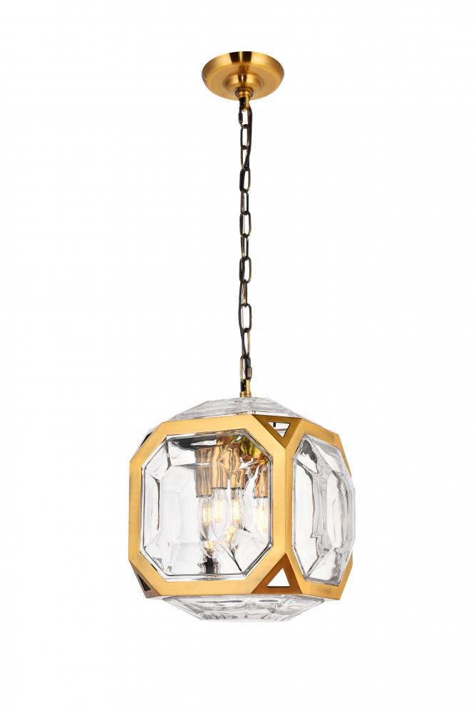 Juno 4 light in Light Antique Brass Pendant