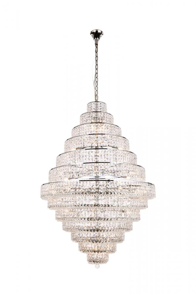 Maxime 38 light Chrome Chandelier Clear Royal Cut Crystal