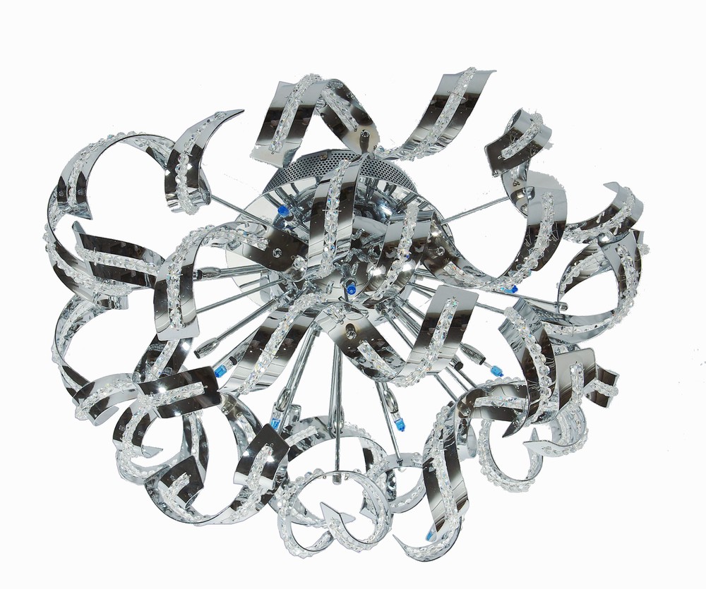 Tiffany 12 light Chrome Flush Mount Clear Elegant Cut Crystal