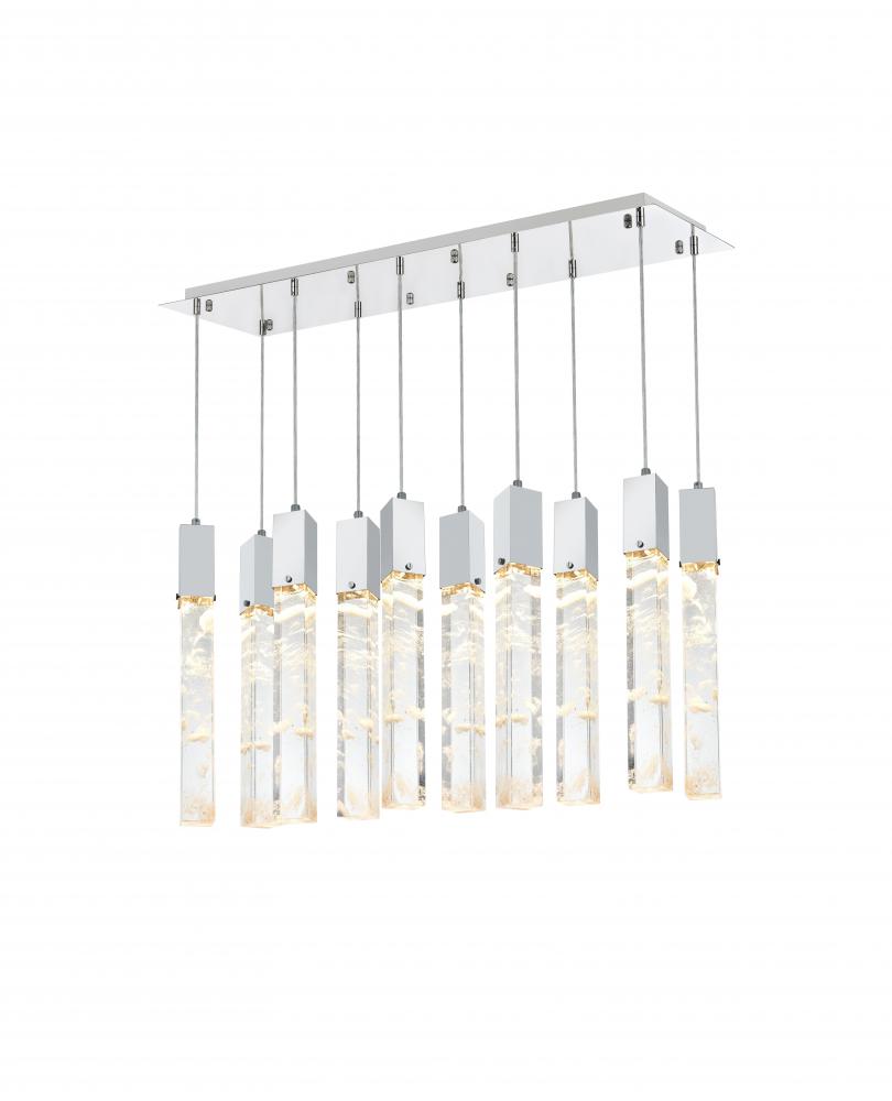 Pendant L42"W12"H24"L10 Chrome