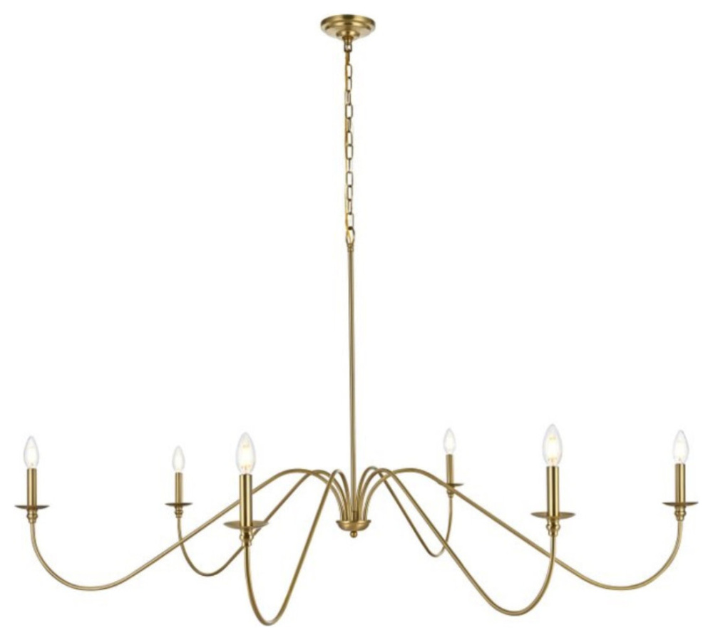 Rohan 60 inch chandelier in Brass