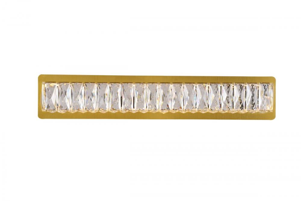 Monroe Wall W24.4"H4.5"LED 22.5W Gold