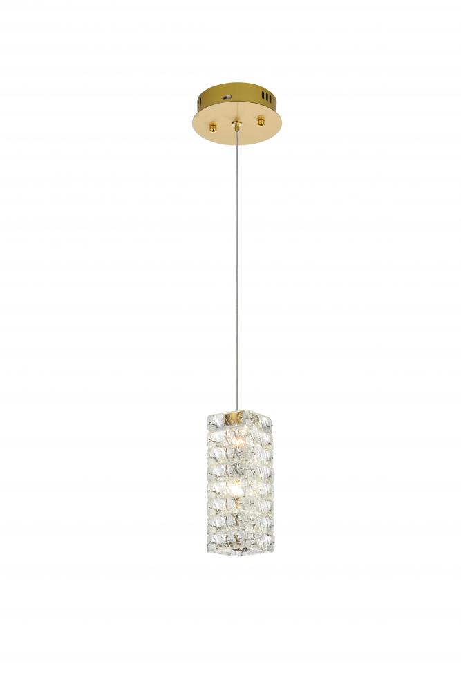 Aston Hang D6.5"H9.5" LED L1 5W DIM 3CCT Satin Gold