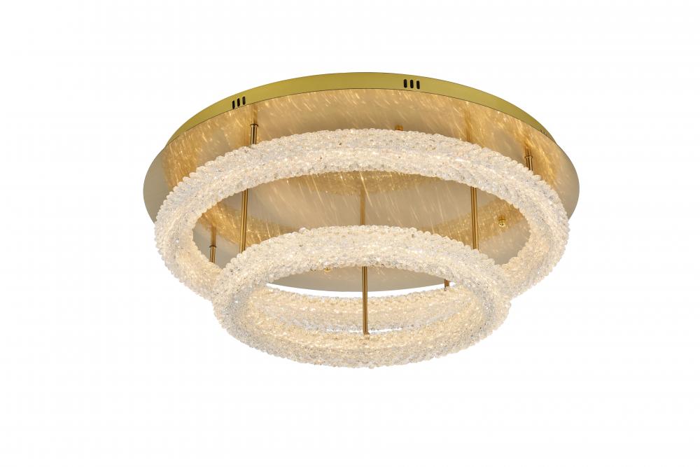 Bowen Flush D29.5''H10''LED 62W  Satin Gold