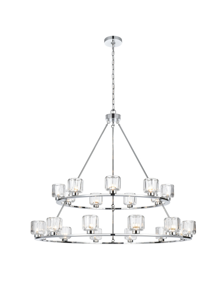 Pendant Light D36"+48" G9 Lt21 40W Chrome