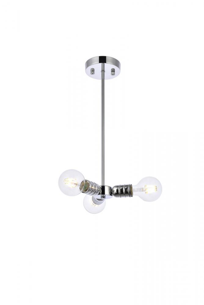 Reyes Pendant Lamp D7.5"H1.7" Chrome