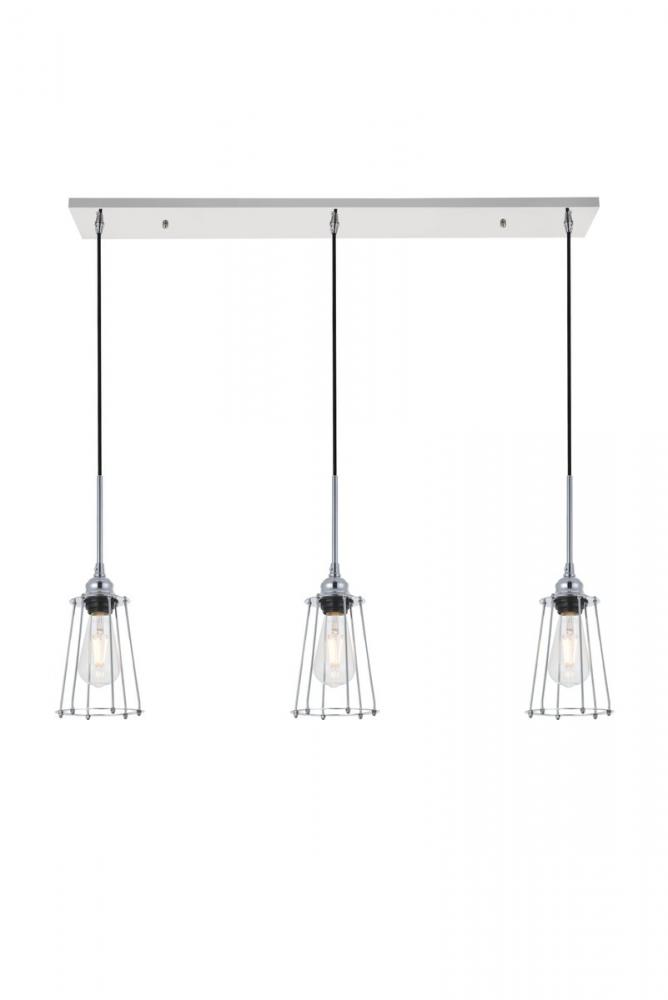 Auspice 3 light chrome Pendant