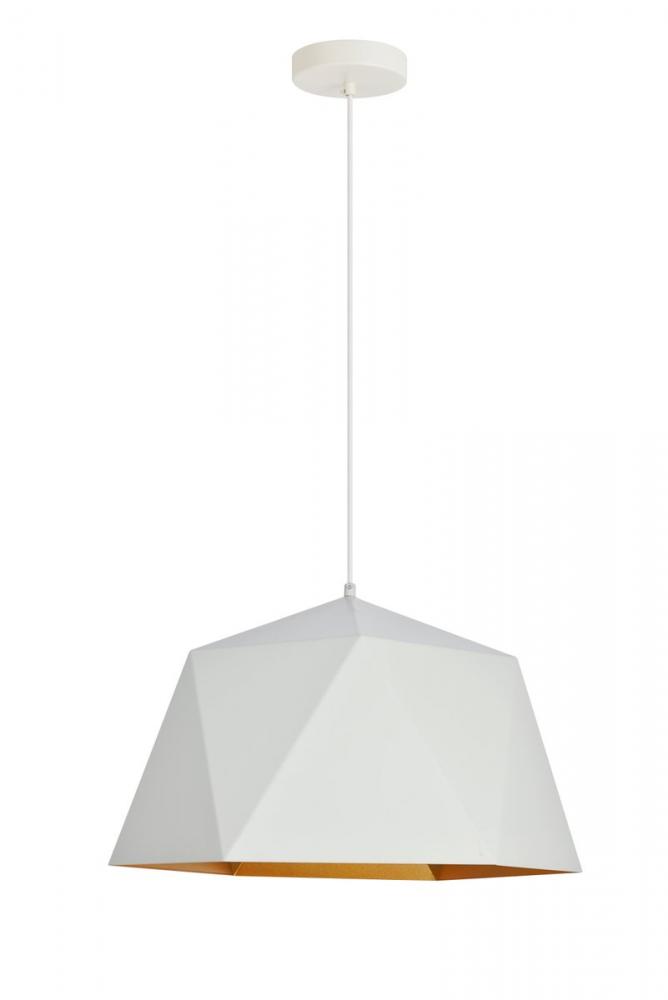 Arden Collection Pendant D17.7 H11.4 Lt:1 frosted white and Gold  Finish