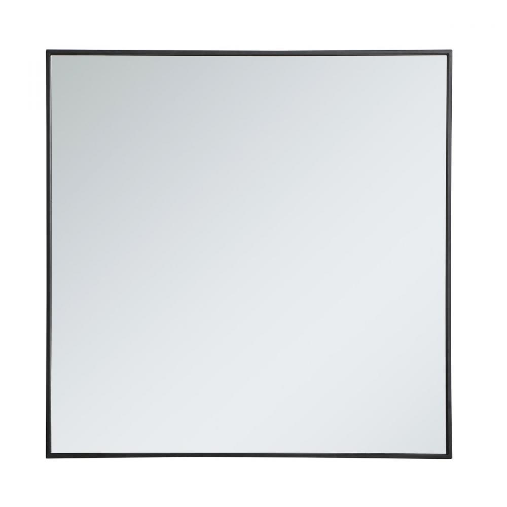 Metal frame square mirror 36 inch in Black