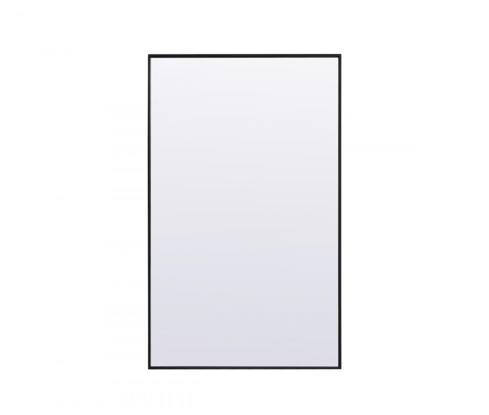 Metal Frame Rectangle Full Length Mirror 36x60 Inch in Black