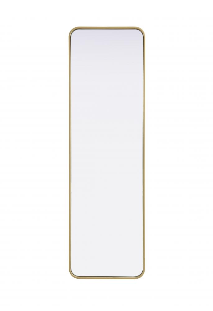 R Corner Mirror 18"x60"x2" Brass