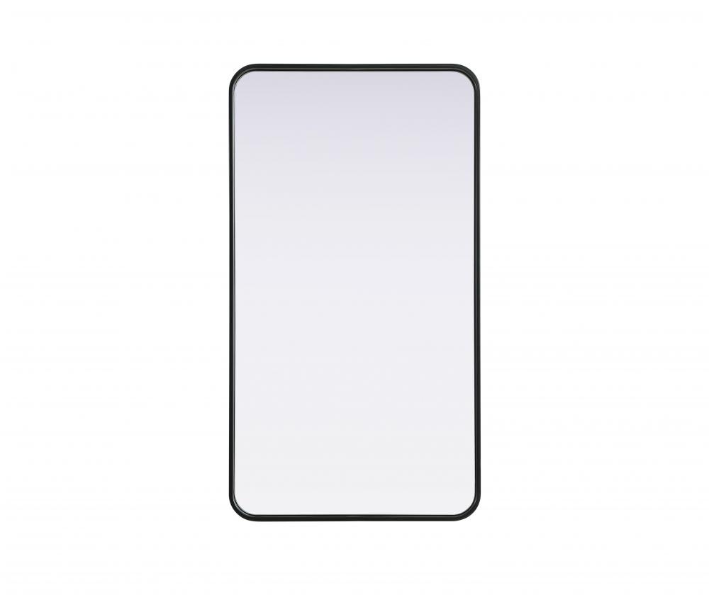 R Corner Mirror 22"x40"x2" Black