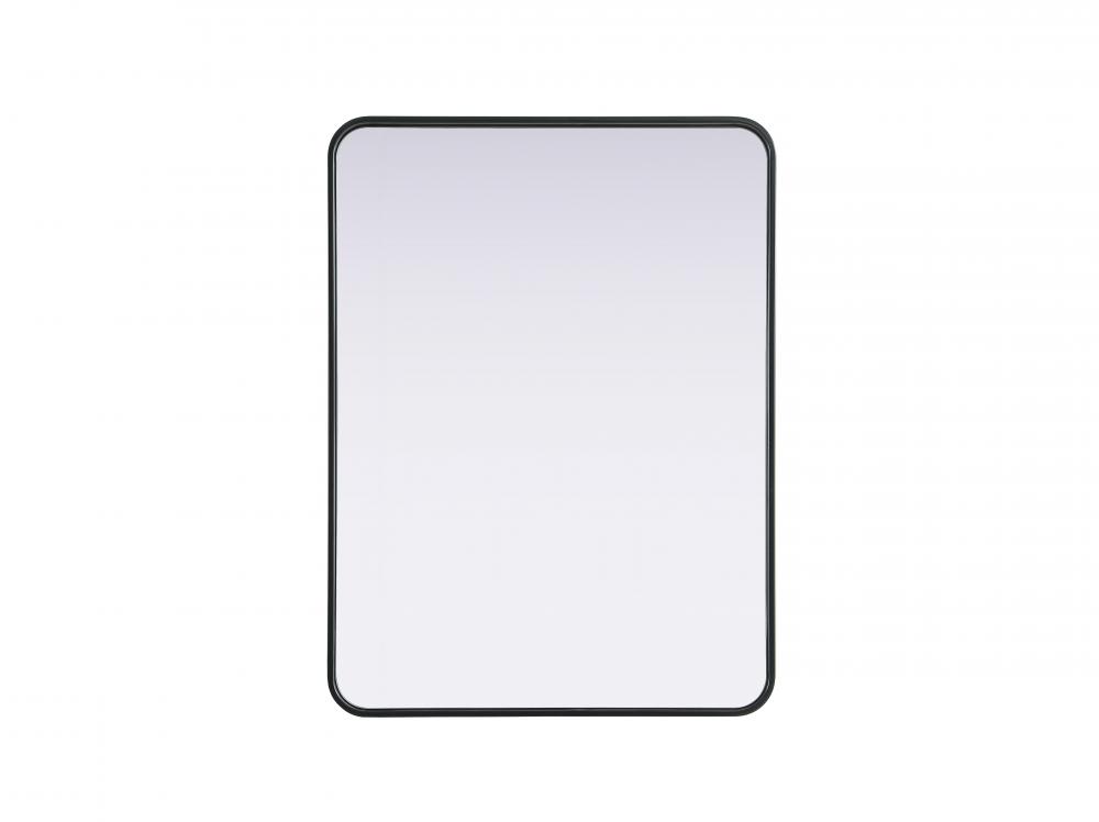 R Corner Mirror 24"x32"x2" Black