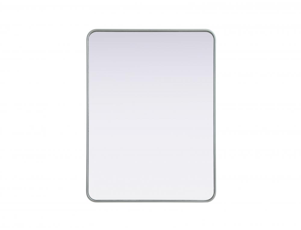 R Corner Mirror 30"x40"x2" Silver