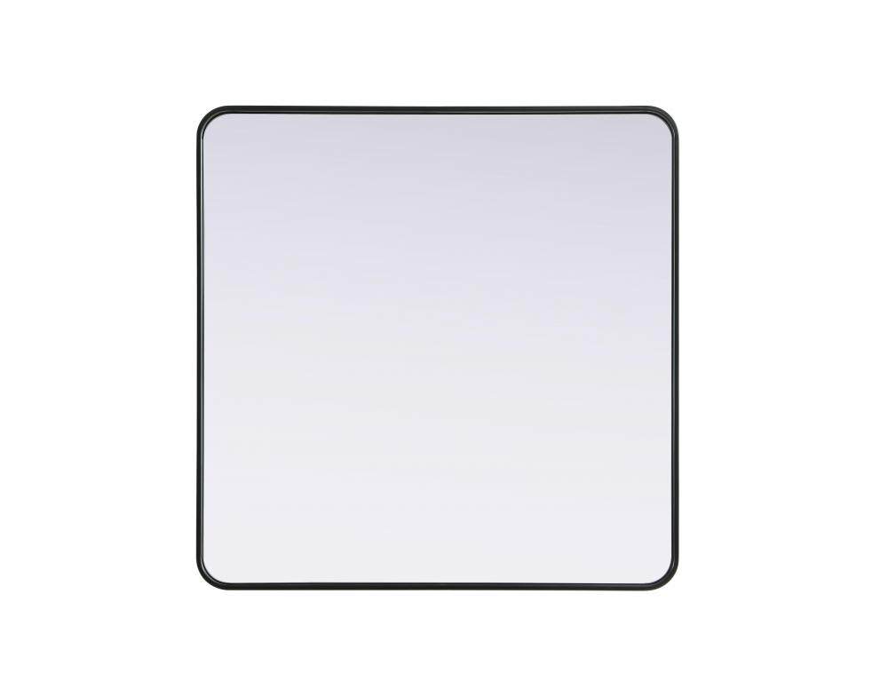 R Corner Mirror 36"x36"x2" Black