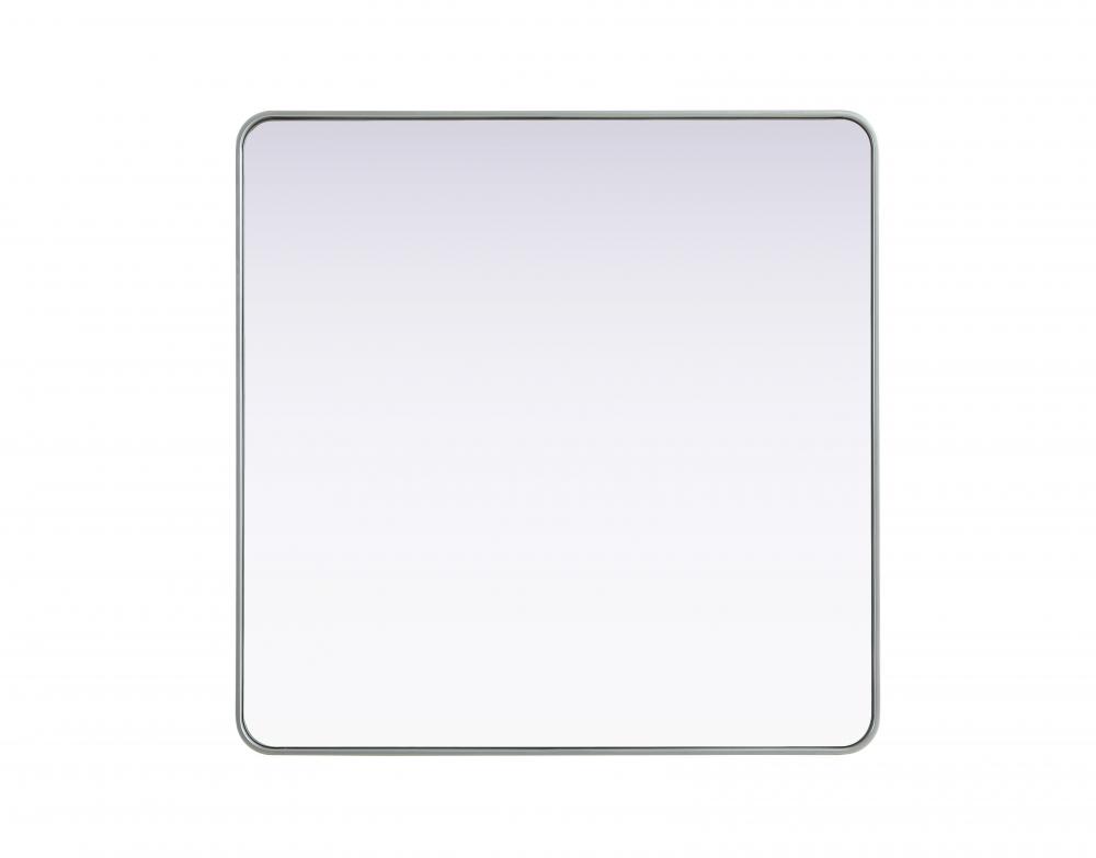 R Corner Square Mirror 42"x42"x2" silver