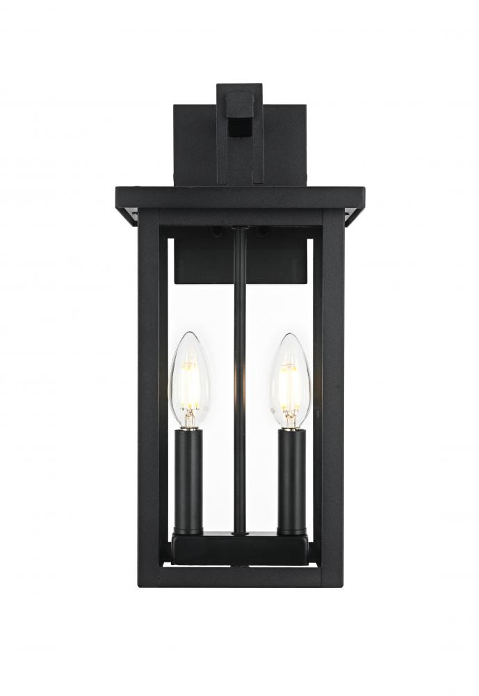 Wall sconce W7" H15" E8" L2 Black