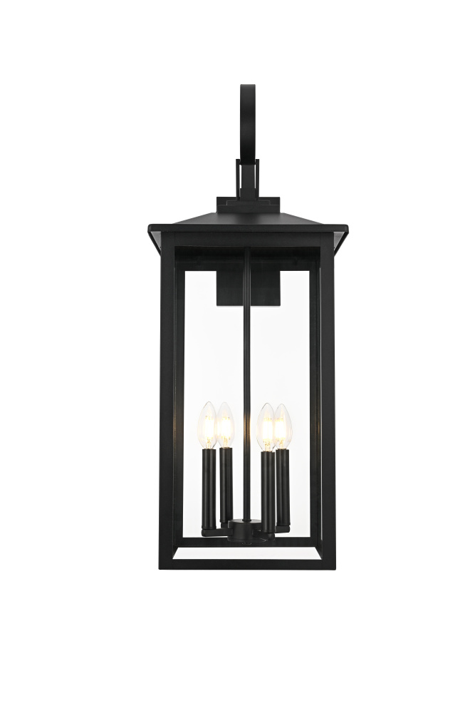 Wall sconce W12" E13" H31" L4 Black (1Box)