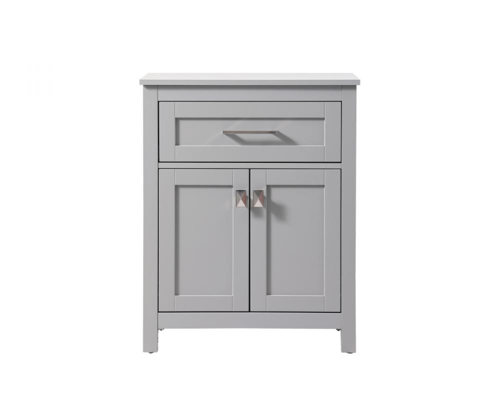 Bath Storage Cabinet 2dr1dw 24Wx16Dx30H grey
