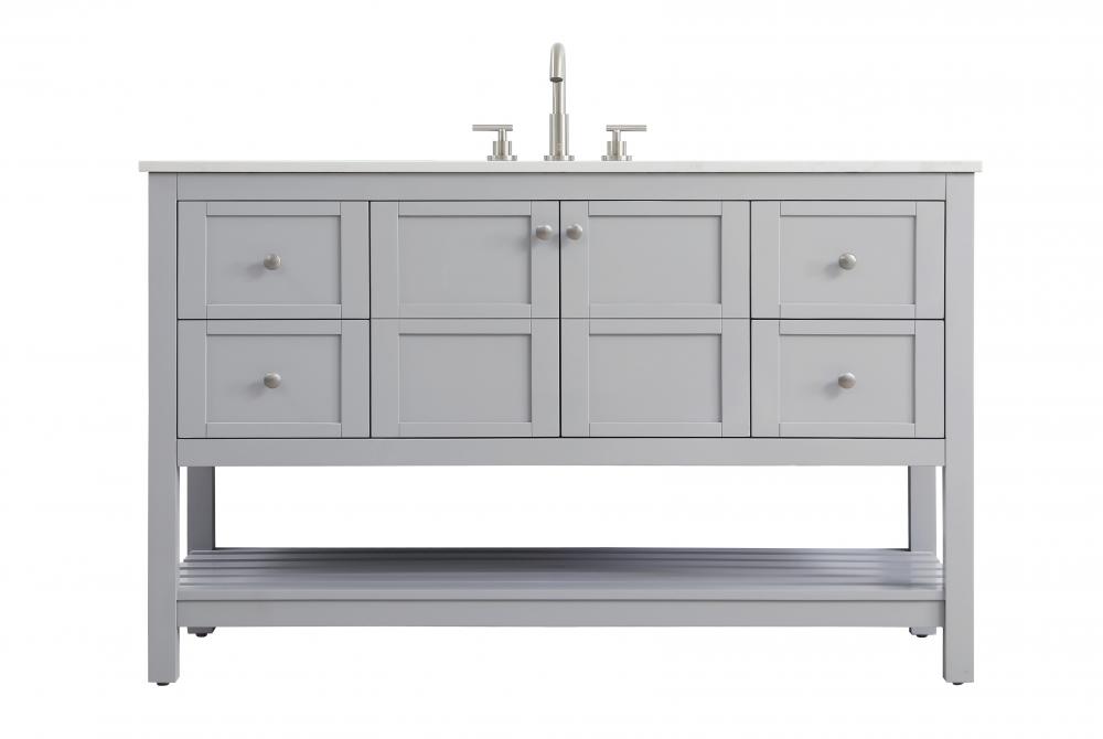 Vanity Cabinet 2dr4dw 54"x22"x34" Grey