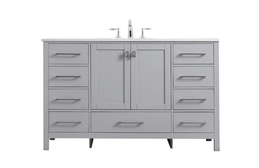 Vanity Cabinet 9Dw2Dr 54x22x34 Grey