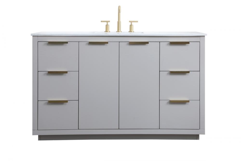 Blake Vanity Cabinet 6Dw2Dr 54x22x34 Grey