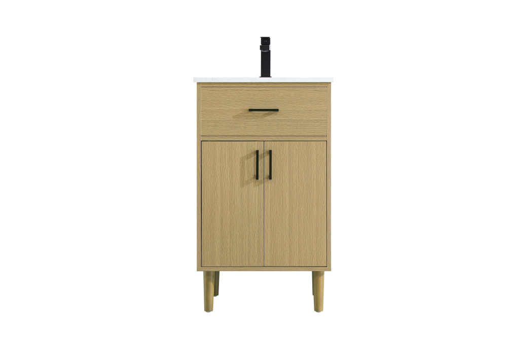 Vanity Cabinet 2Dr W20''xD19''xH34" Honey Brown