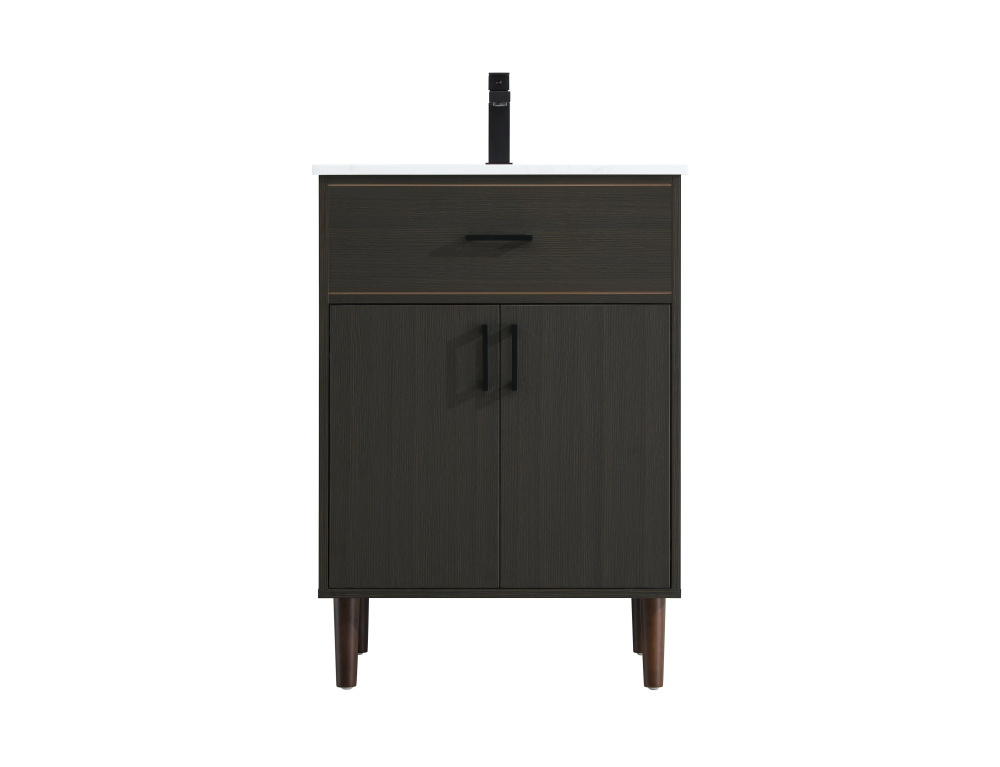 Vanity Cabinet 2Dr W24''xD19''xH34" Mocha Brown