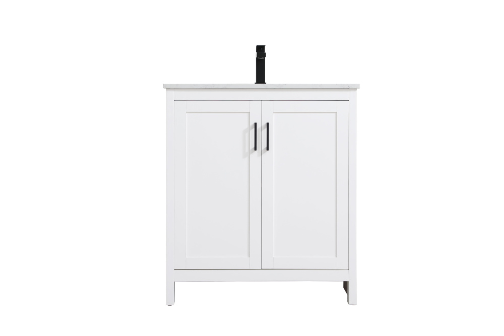 Vanity Cabinet 2Dr W30"x D19"x H34" WH