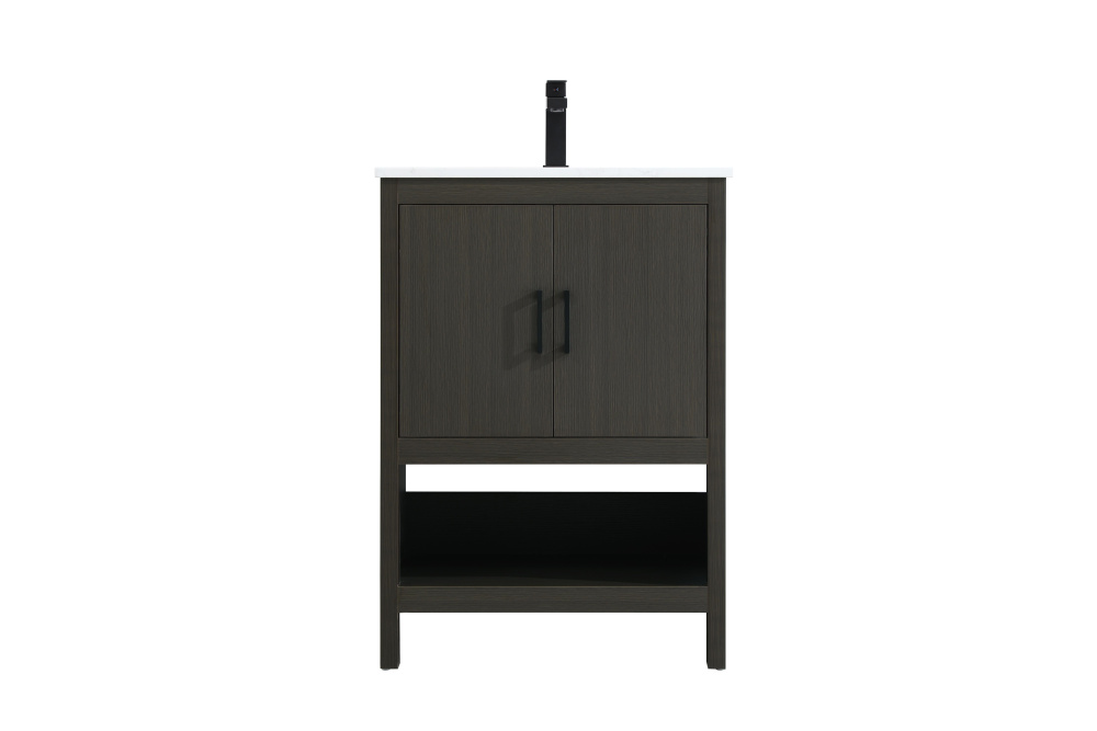 Vanity Cabinet 2Dr W24''xD19''xH34" Mocha Brown