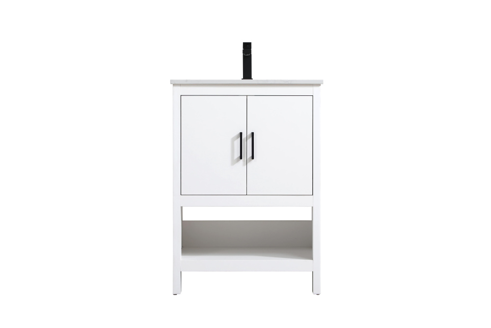 Vanity Cabinet 2Dr W24''xD19''xH34" WH
