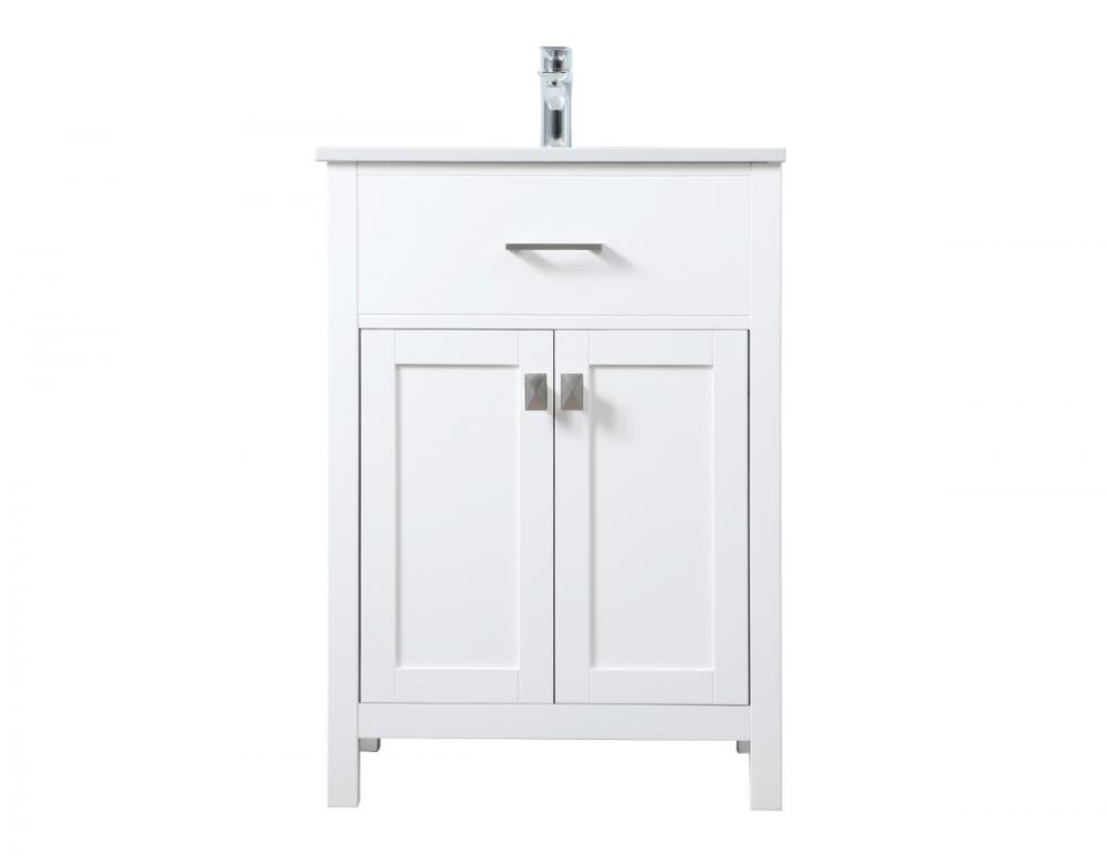 Vanity Cabinet 2Dr W24''xD19''xH34" White