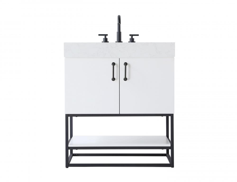 Vanity Cabinet 2Dr 30x21.5x34 White