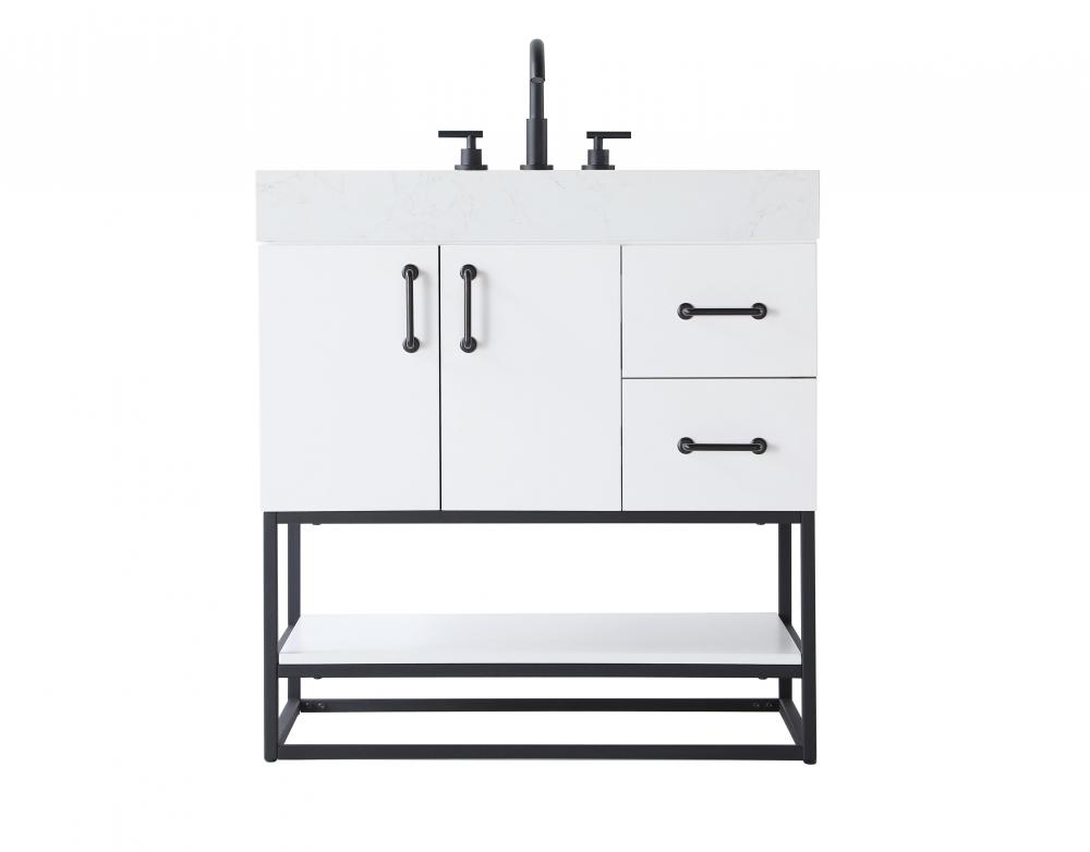 Vanity Cabinet 2Dr 2Dw 32x21.5x34 White
