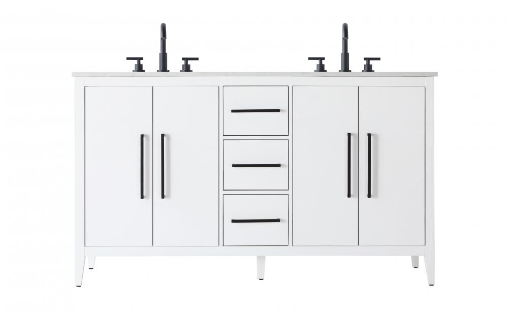 Vanity Cabinet 4Dr 3Dw 60x21.5x35 White