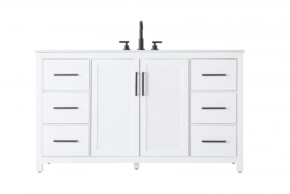 Vanity Cabinet 2Dr 6Dw 60x21.5x35 White