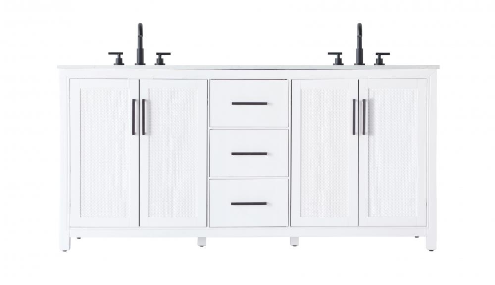 Vanity Cabinet 4Dr 3Dw 72x21.5x35 White
