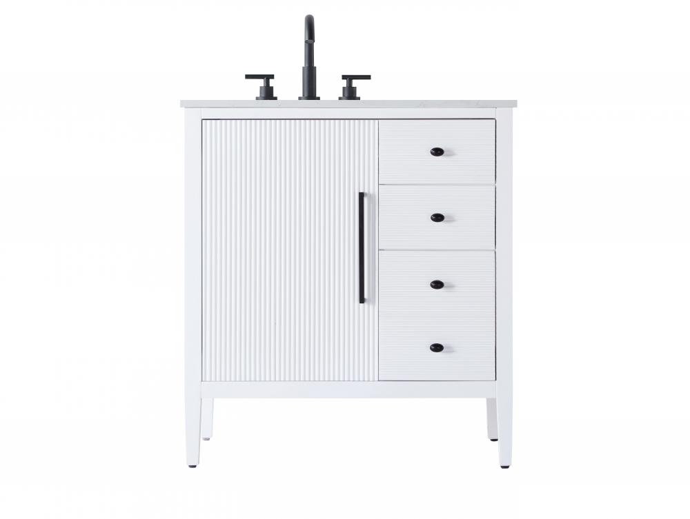 Vanity Cabinet 1Dr 3Dw 32x21.5x35 White