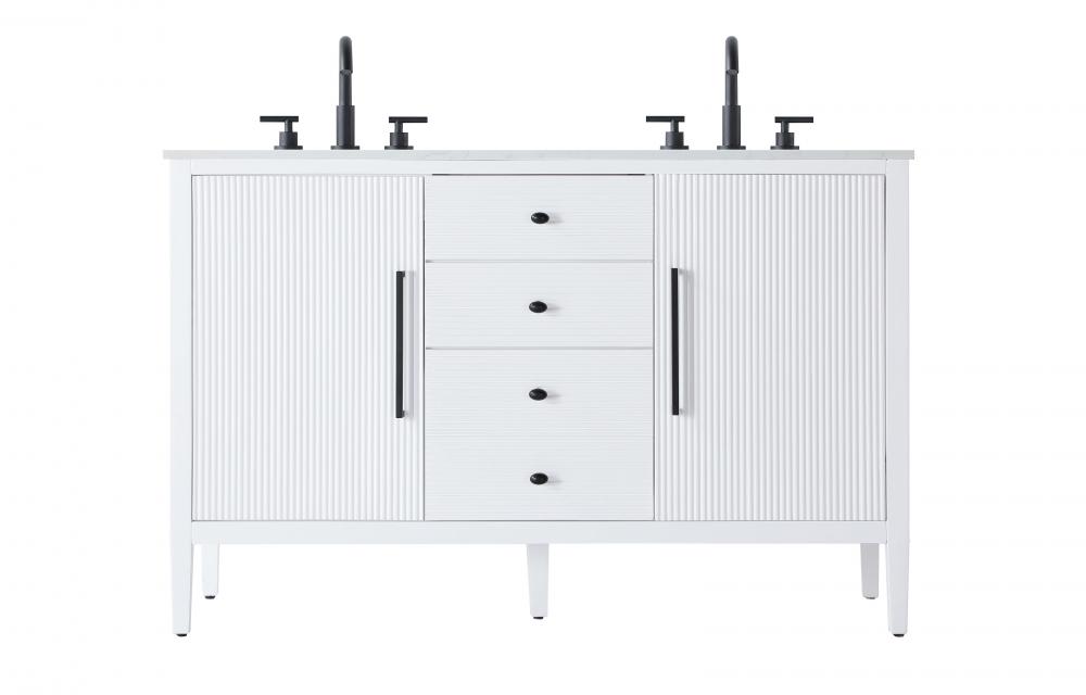 Vanity Cabinet 2Dr 3Dw 54x21.5x35 White