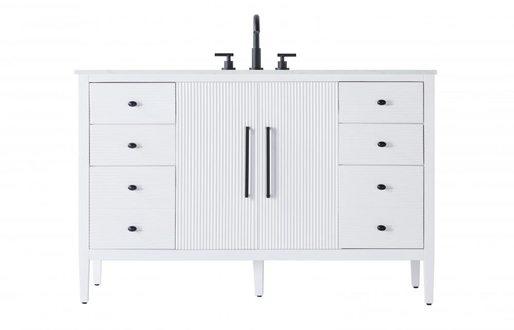 Vanity Cabinet 2Dr 6Dw 54x21.5x35 White
