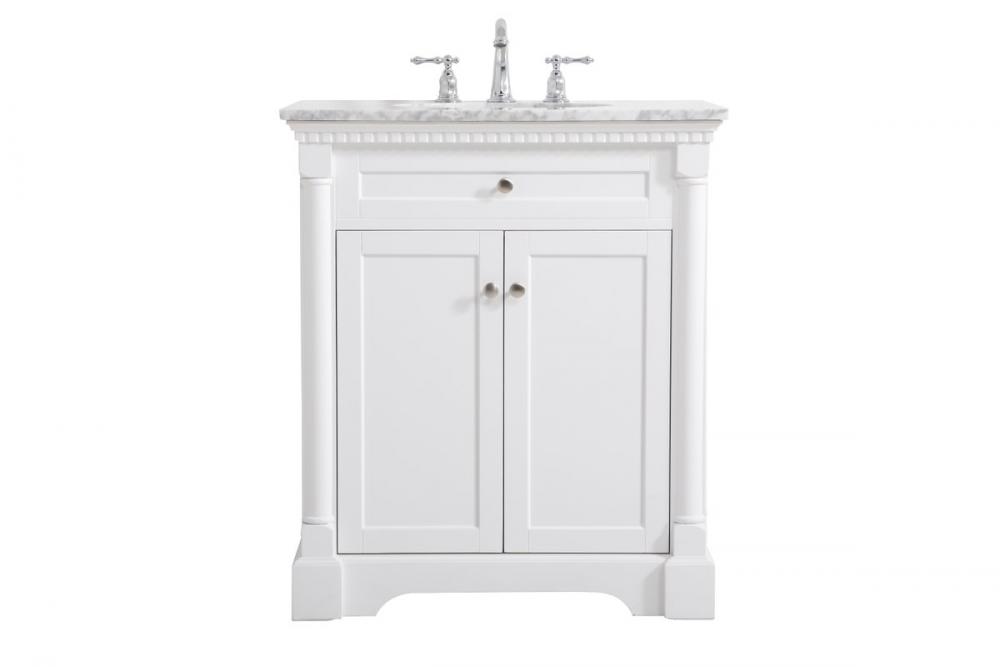 30 inch Single bathroom vanity in  White