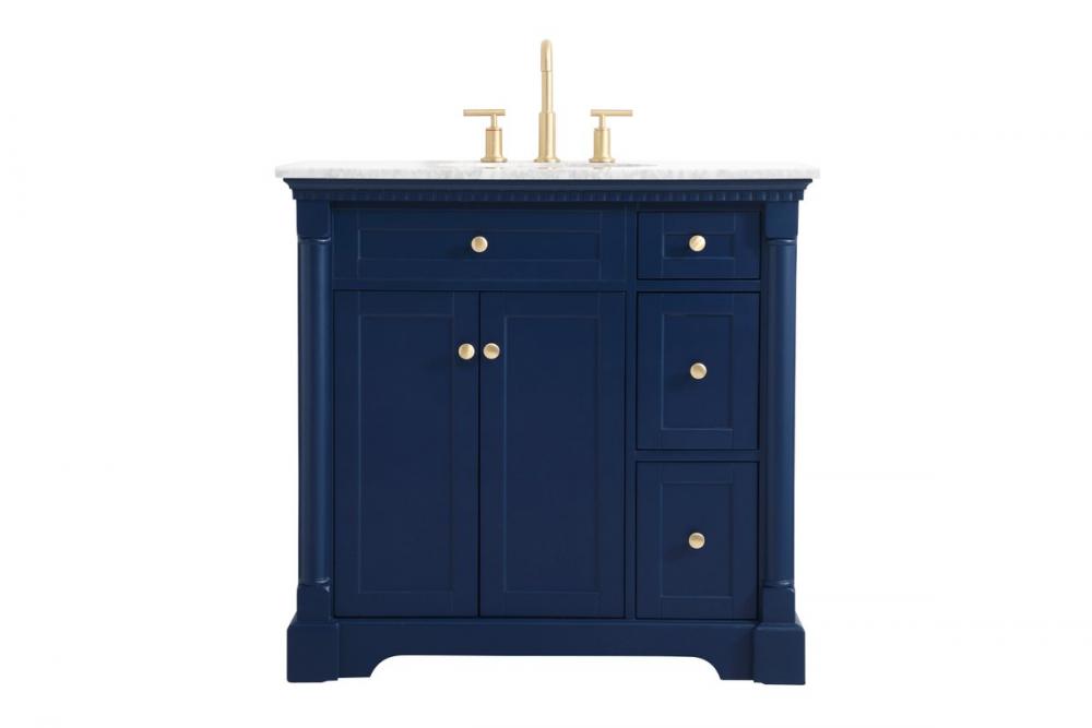 36 inch Single bathroom vanity in  Blue