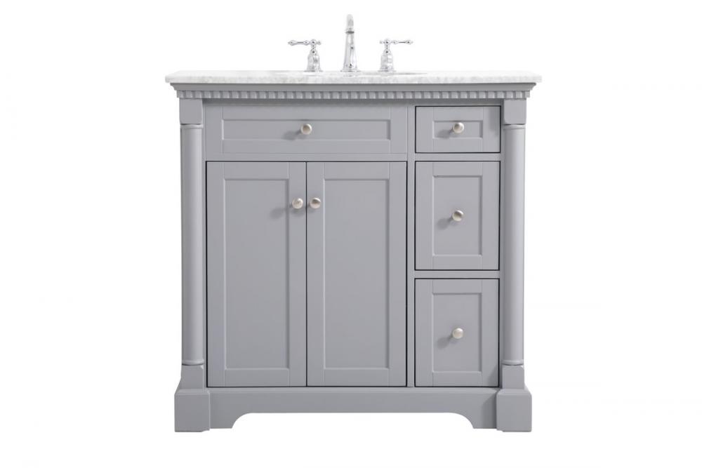 36 inch Single bathroom vanity in  Grey