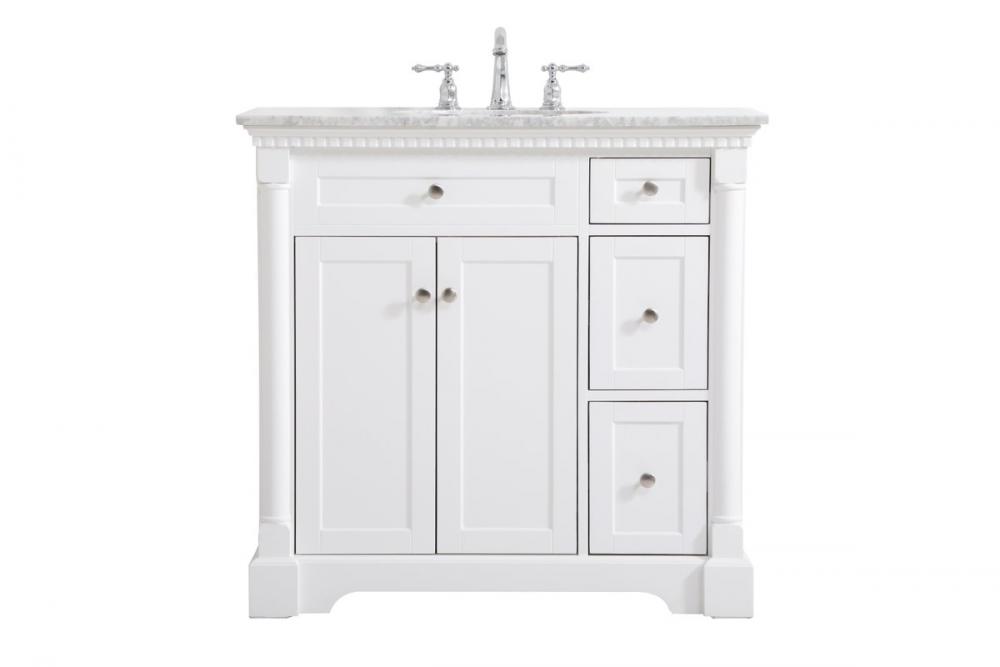 36 inch Single bathroom vanity in  White