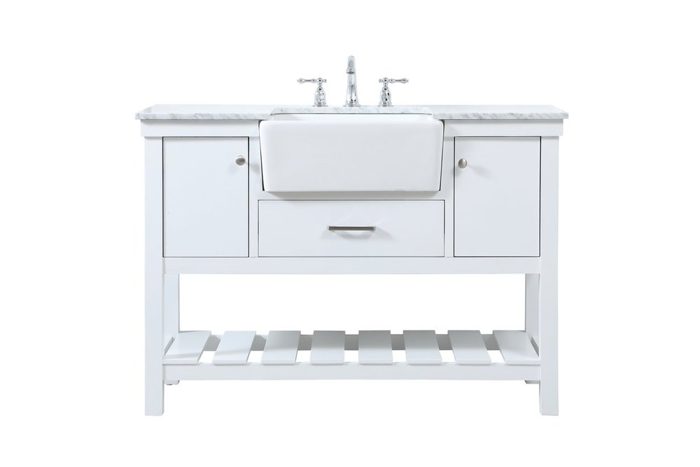 48 inch Single bathroom vanity in white