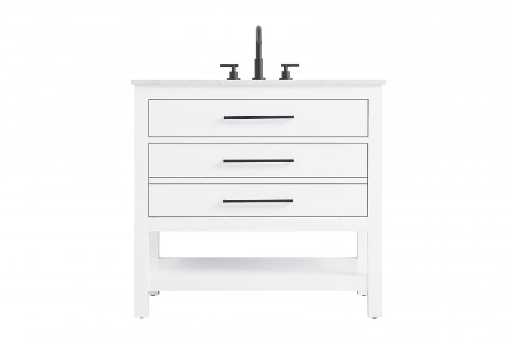 Vanity Cabinet 2DW 36"W x 22"D x 34"H White