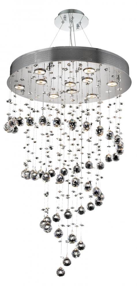 Galaxy 10 Light 24 inch Chrome Dining Chandelier Ceiling Light