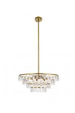 Elegant 1101D24BR - Ella 24 inch pendant in brass