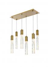 Elegant 2088D32SG - Pendant L32"W12"H24"L6 Satin Gold